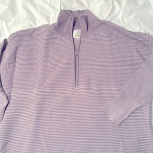 Purple half zip sweater